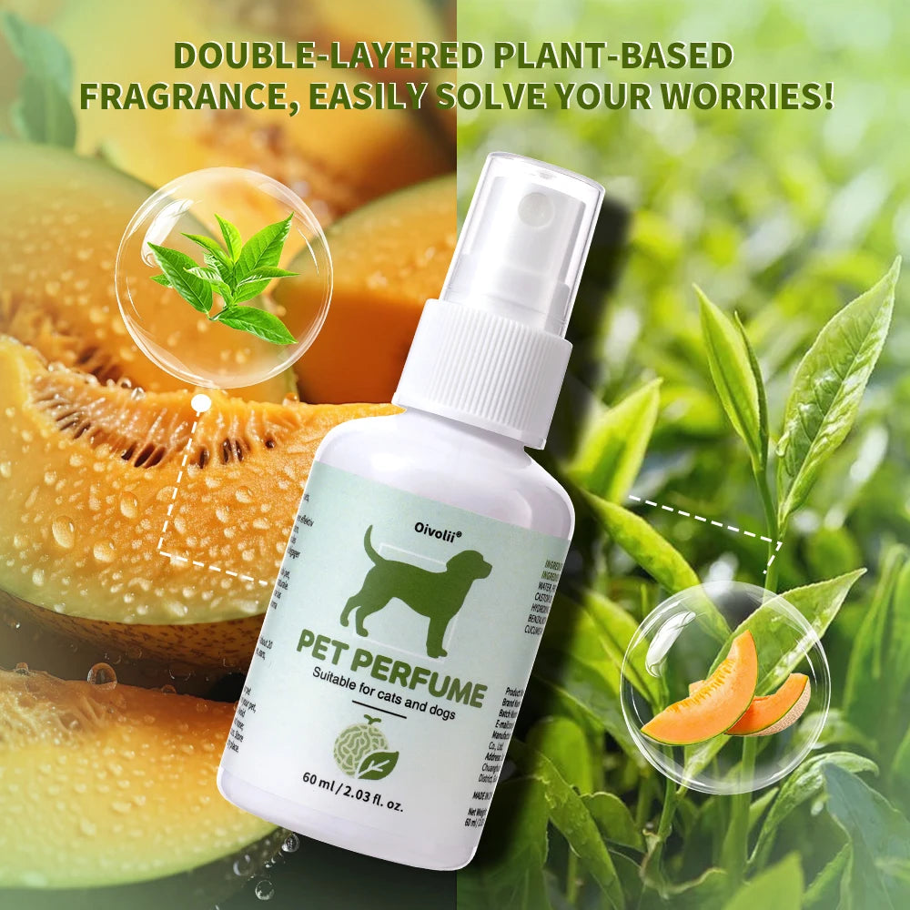 Spray Deodorante per Animali - Profumo Melone e Tè Verde