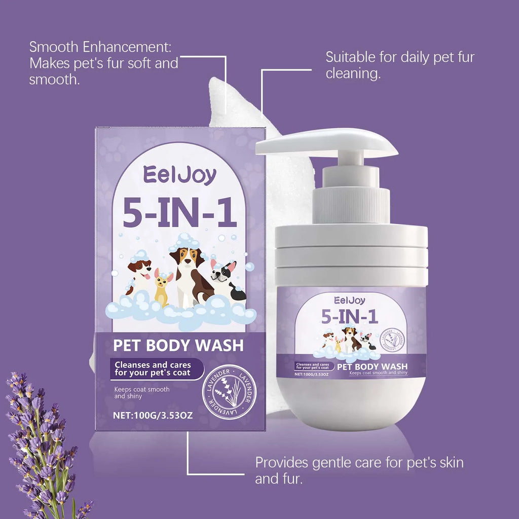 Shampoo 5 in 1 per Animali - Pulizia e Cura Completa del Pelo