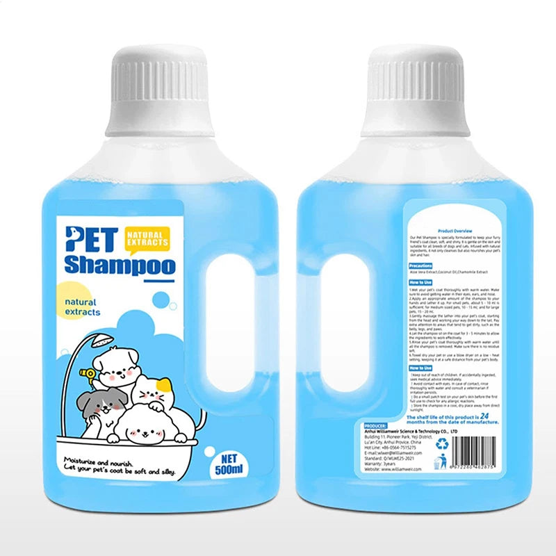 Bagnoschiuma per Cani e Gatti 500ml - Deodorante e Anti-Prurito