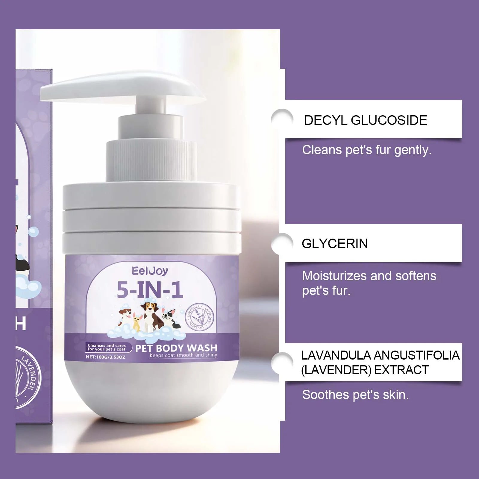 Shampoo 5 in 1 per Animali - Pulizia e Cura Completa del Pelo