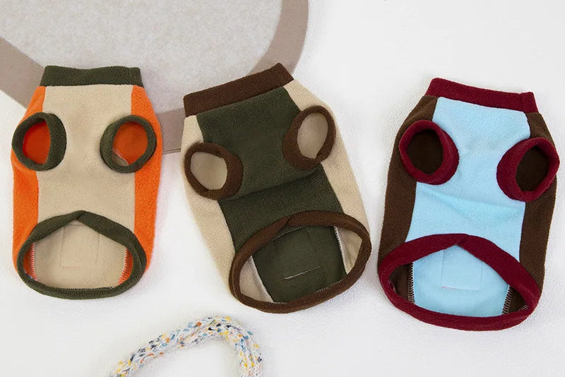 Cappotto Invernale in Pile per Cani - Caldo con Anello D