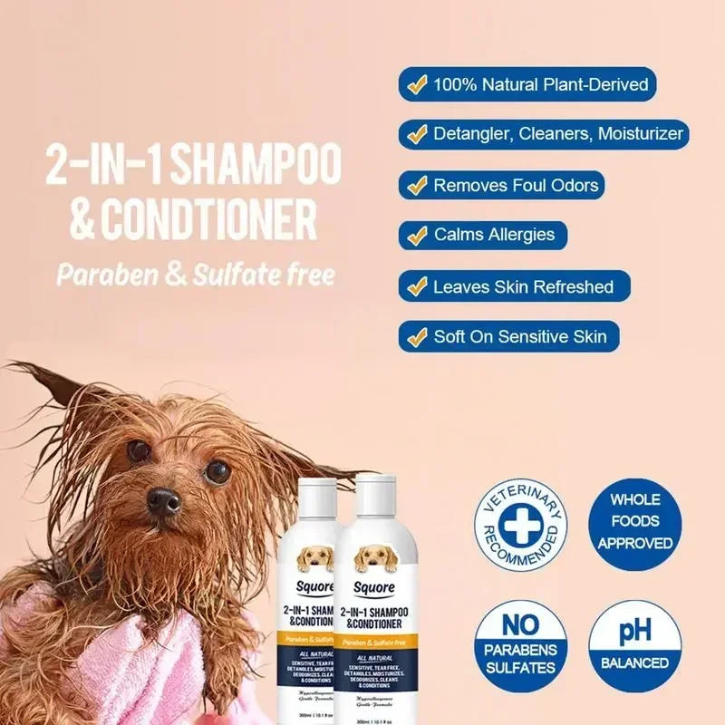 Shampoo e Balsamo 2 in 1 per Cuccioli 300ml - Naturale e Idratante