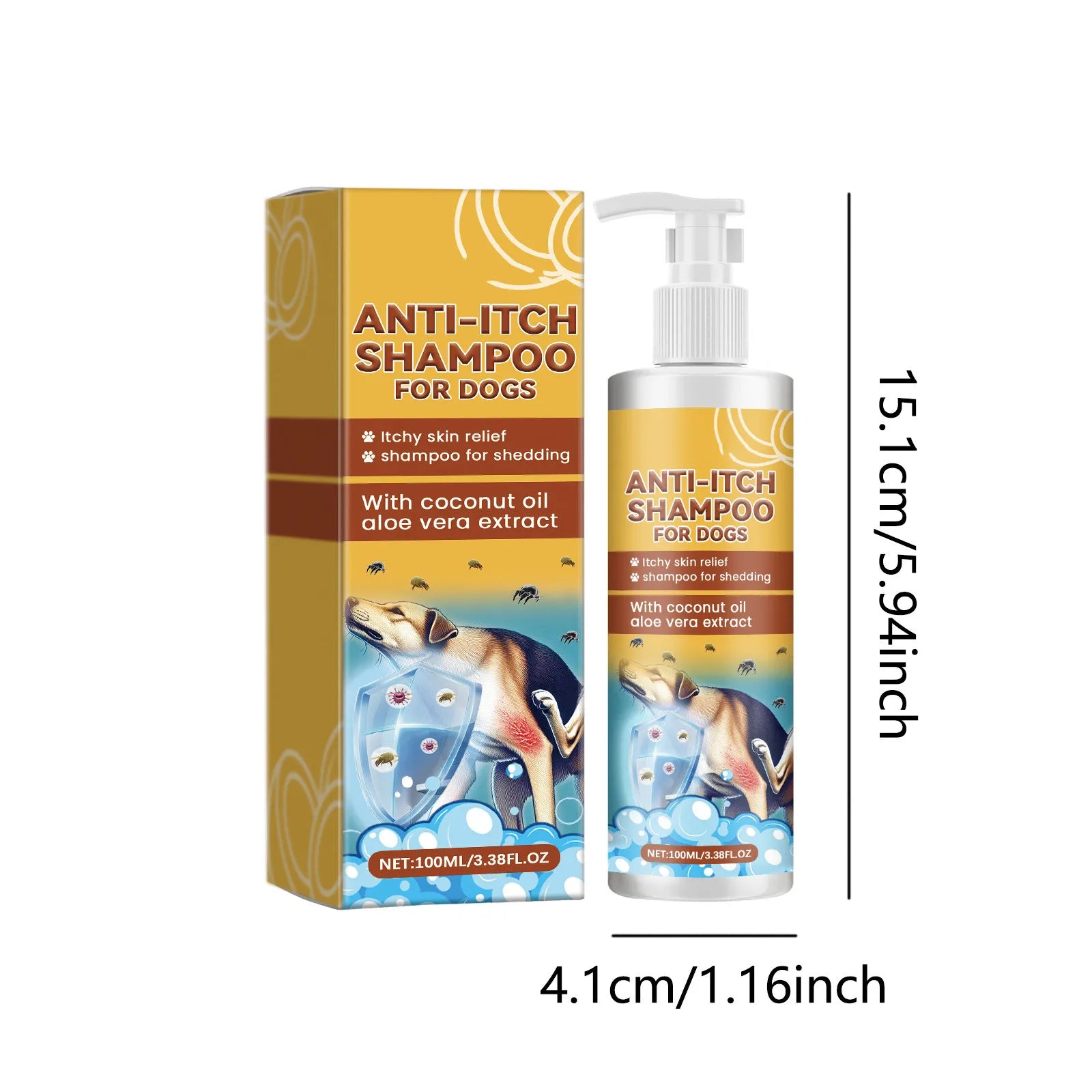 Shampoo Anti-Prurito per Cani 100ml - Lenitivo e Nutriente