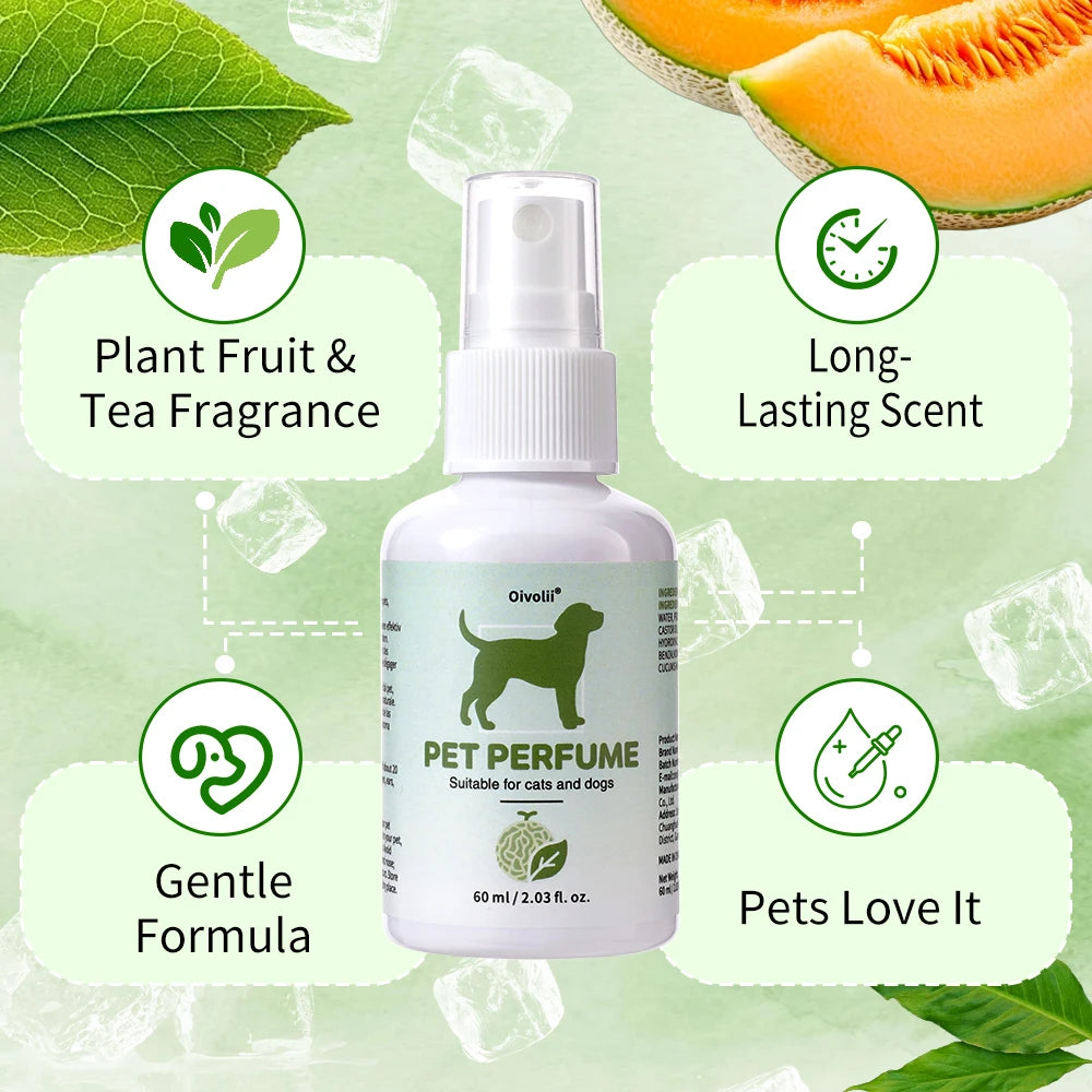 Spray Deodorante per Animali - Profumo Melone e Tè Verde