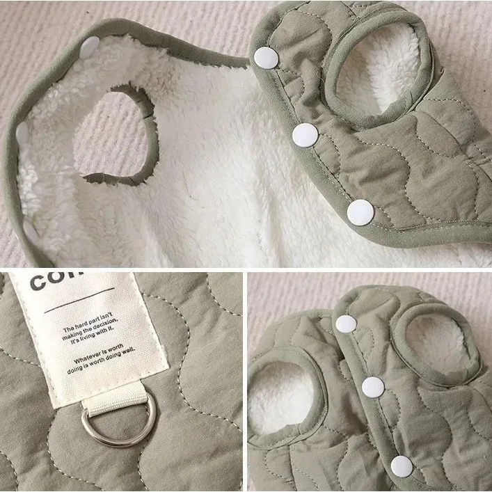 Gilet Invernale per Cani - Cappotto Caldo Impermeabile con Anello D