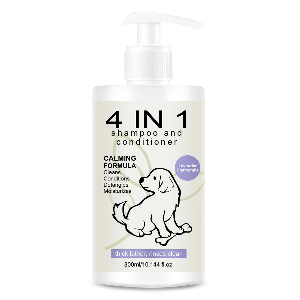 Shampoo e Balsamo 4 in 1 per Cani e Gatti 300ml - Anti-Caduta Pelo