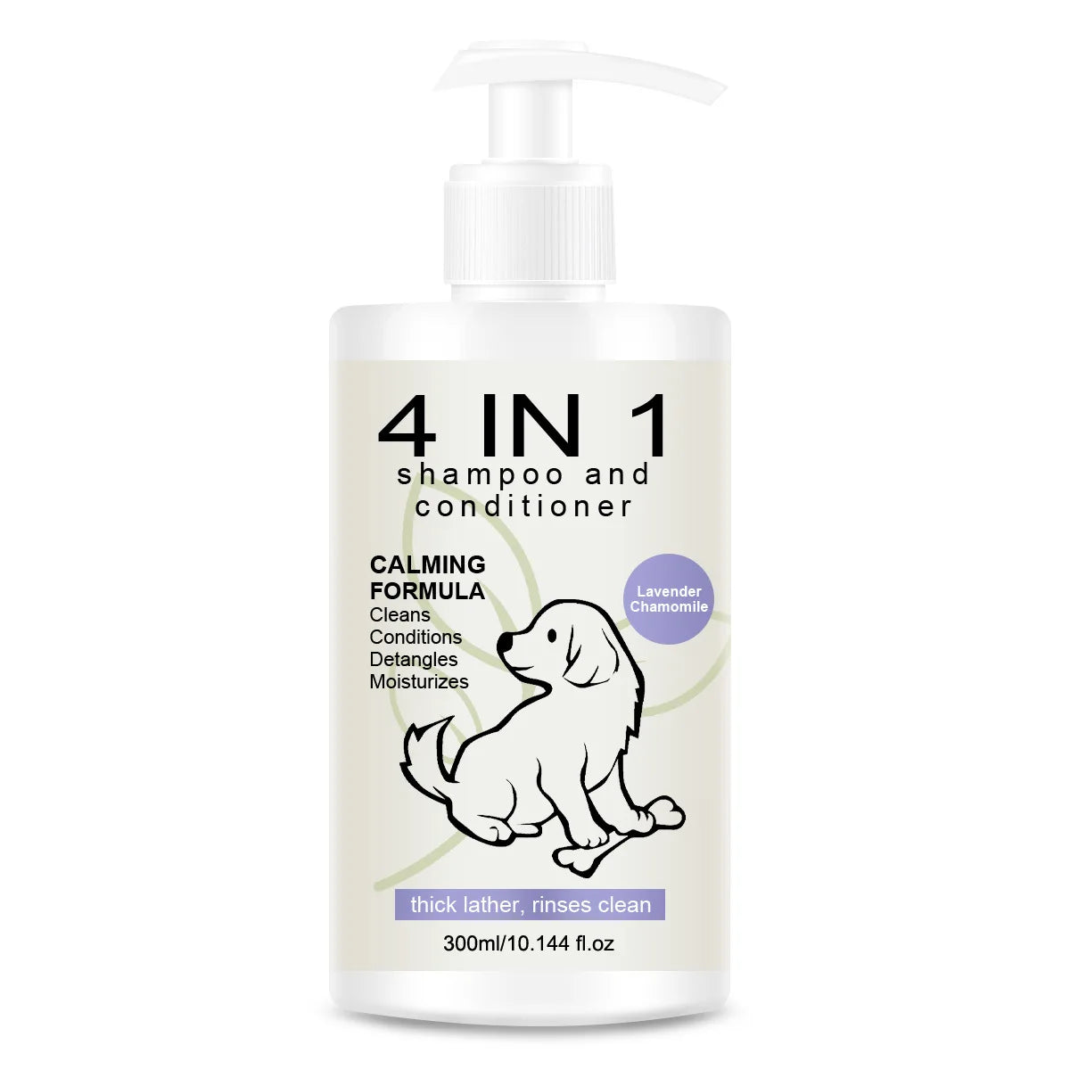 Shampoo e Balsamo 4 in 1 per Cani e Gatti 300ml - Anti-Caduta Pelo