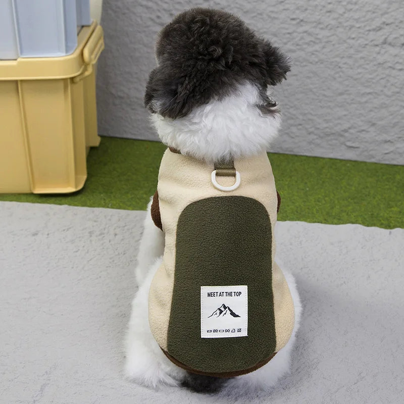 Cappotto Invernale in Pile per Cani - Caldo con Anello D