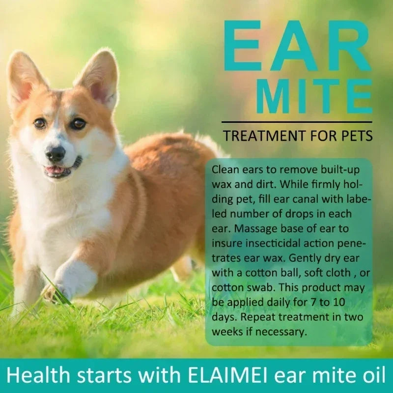 Olio per Acari delle Orecchie 22ml - Trattamento per Cani e Gatti