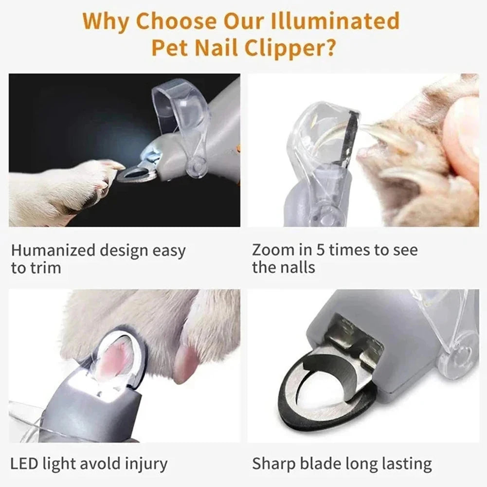 Tronchesino Unghie LED per Cani e Gatti - Tagliaunghie Professionale
