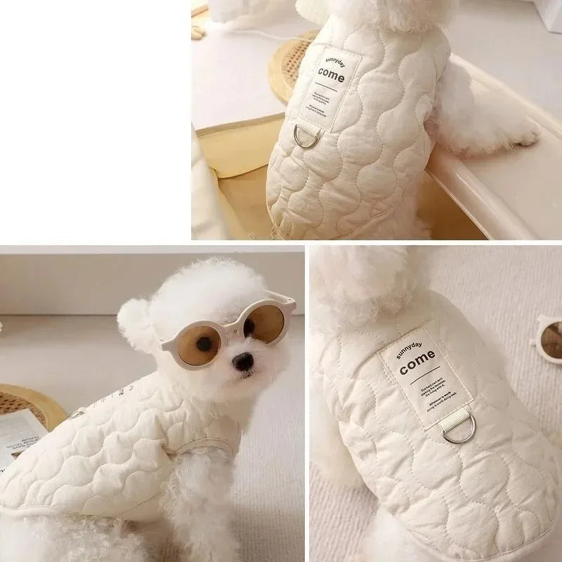 Gilet Invernale per Cani - Cappotto Caldo Impermeabile con Anello D