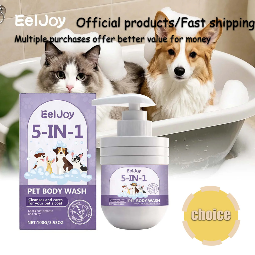 Shampoo 5 in 1 per Animali - Pulizia e Cura Completa del Pelo