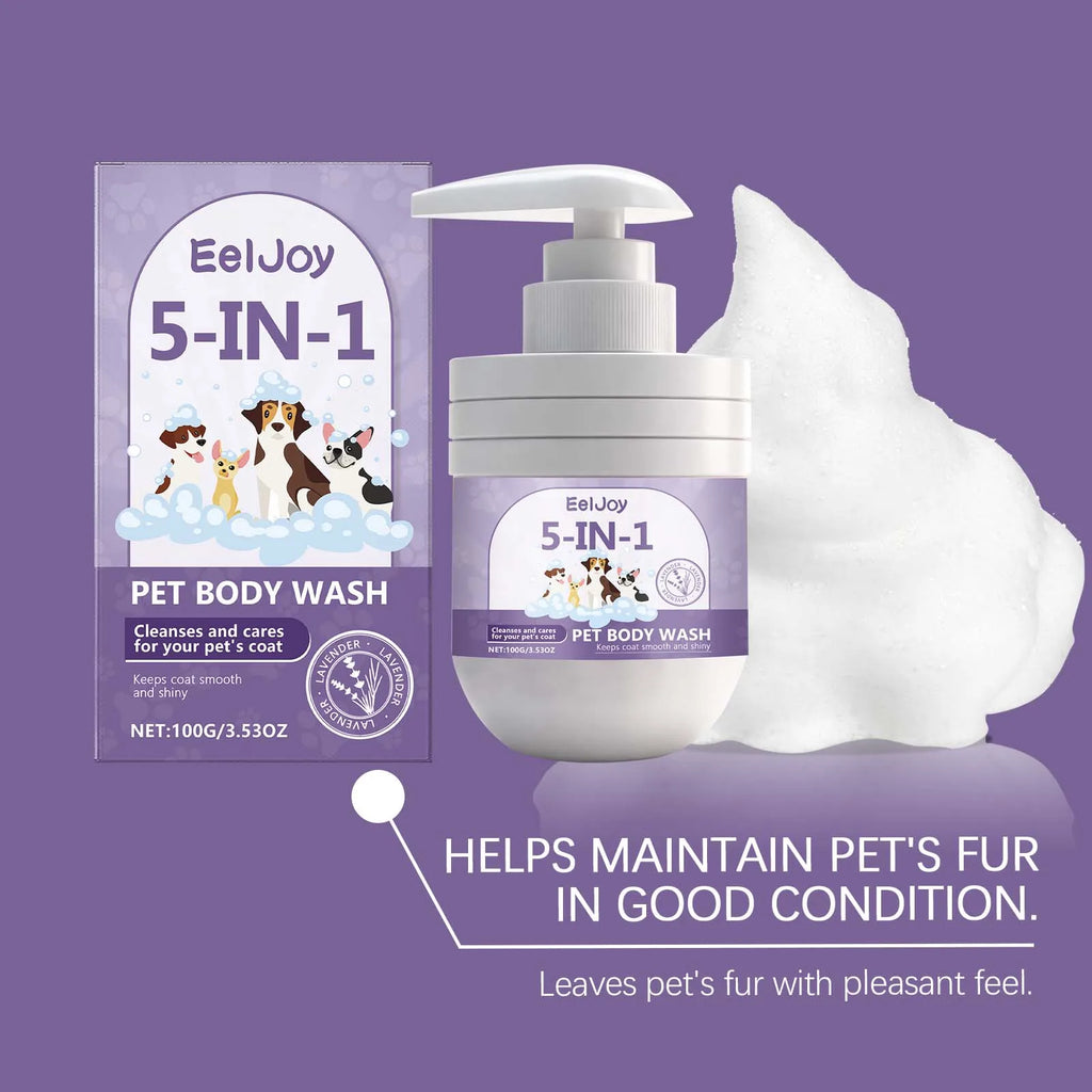 Shampoo 5 in 1 per Animali - Pulizia e Cura Completa del Pelo